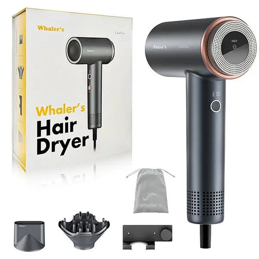High-Speed Ionic Hair Blow Dryer with Magnetic Diffuser, Concentrator Nozzle, Hair Dryer Hold Stand, Fast Drying Low Noise Thermo-Contol Hairdryer for Curling, Styling Natural, Home, Salon, Travle Valentinesday Gifts Smooth